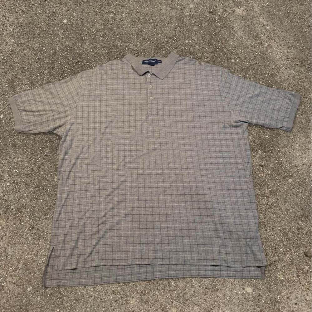Polo Golf Ralph Lauren Men's Grey Plaid Polo Shirt Size XXL